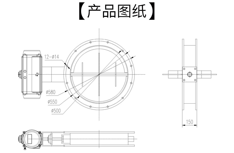 HIGHRATE5MM氣動高溫風(fēng)閥/不銹鋼尺寸圖