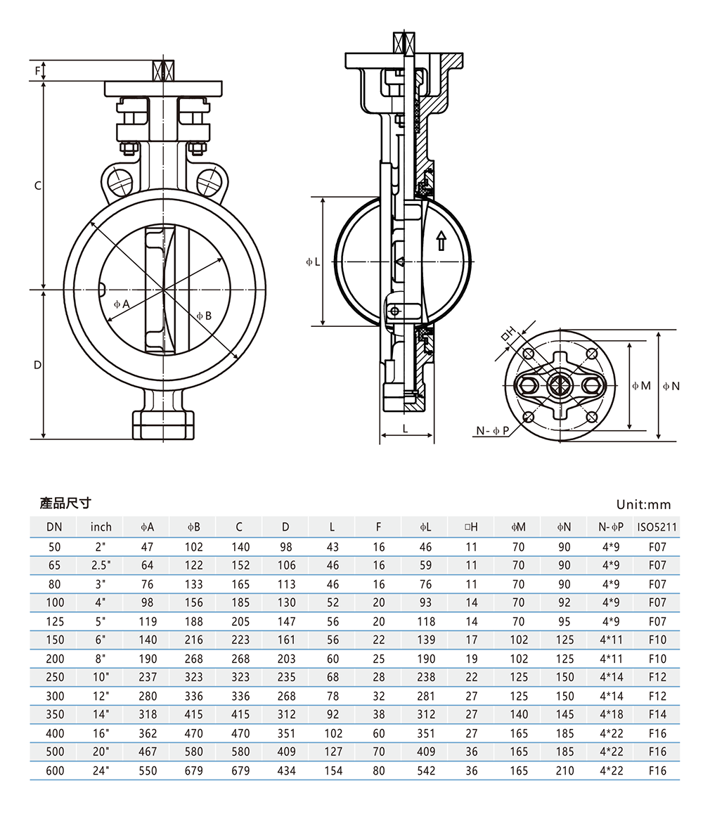 硬密封蝶閥參數